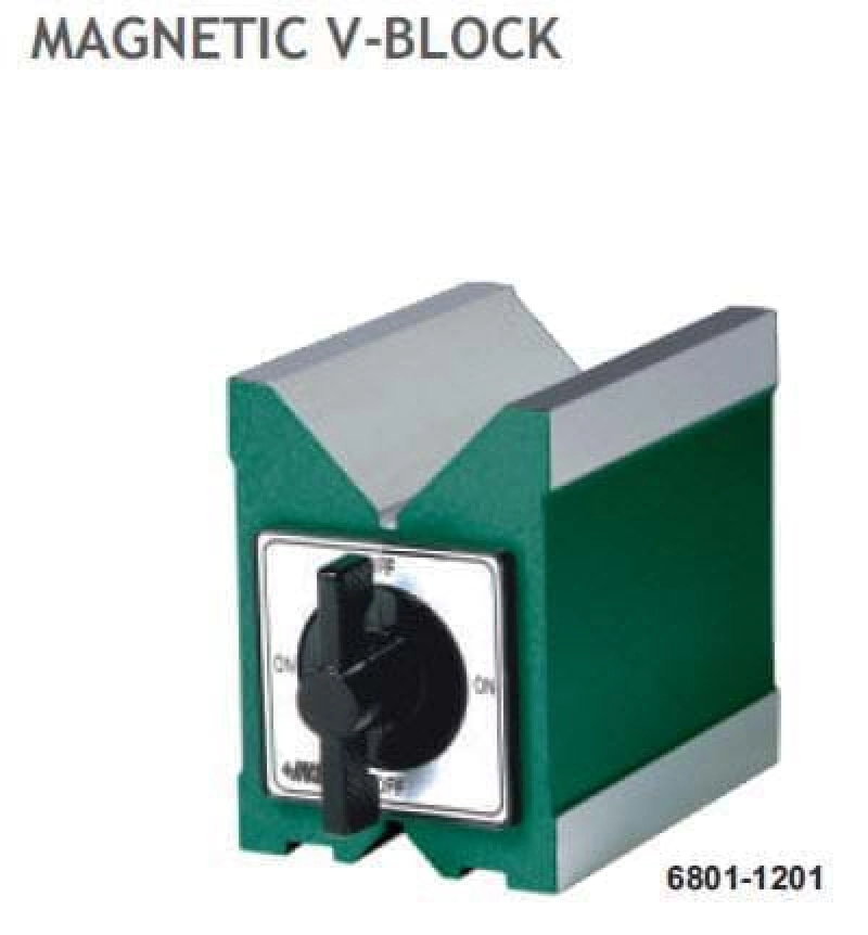 MAGNETIC V-BLOCK รุ่น 6801 วีบล็อกชนิดแม่เหล็ก - ใช้จับงานทรงกระบอก - ค่าความขนานและฉาก = 10?